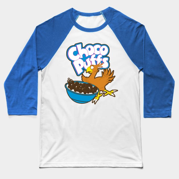 Choco Puffs Baseball T-Shirt by spacemonkeydr